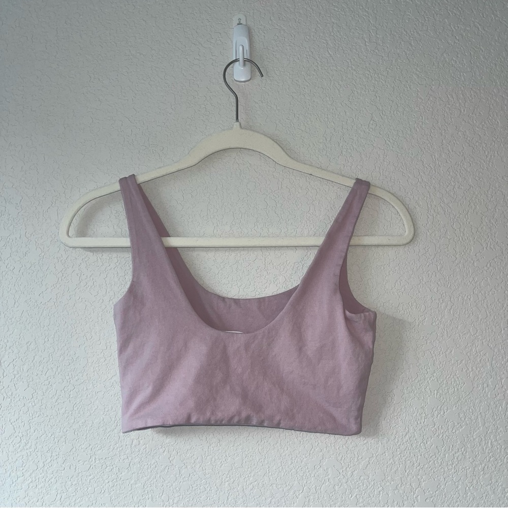 Cotton On Ash Purple Sleeveless Fitted Crop Tank Top - Picture 4 of 4